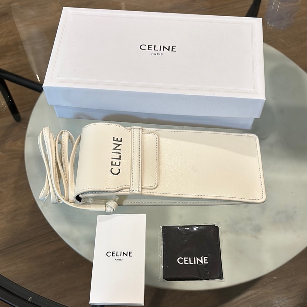 Celine Cream sunglass case
